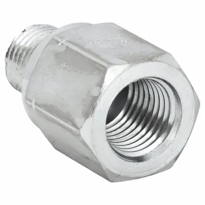 ADAPTALL Hydraulic Hose Adapter: 6.00 mm x 1/8 in Fitting Size, Male x Female, Metric x NPT - Metric-to-NPT Steel Hydraulic Hose Adapters