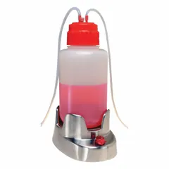 This 4 L polypropylene bottle is an accessory for lab aspirator pumps, serving as a collection or waste reservoir in vacuum filtration systems. It is compatible with ARGOS TECHNOLOGIES pump models EV300, EV310, EV320, and EV445.
