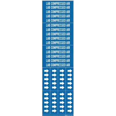 BRADY Lab Compressed Air Adhesive Pipe Marker - Lab Compressed Air Adhesive Pipe Markers