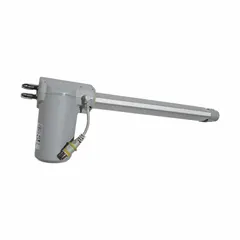 Metal/plastic actuator for healthcare beds, gray finish, compatible with Span America bed systems and QD1000 part number. Used to adjust bed height for patient comfort and caregiver access.