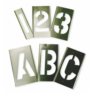 OEM APPROVED VENDOR Brass Interlocking Stencil Set, 1 1/2 in Character Width - Brass Interlocking Stencil Sets