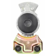 Aluminum 90° gladhand with 1/2"-14 FPT threads, supplied in a 10-pack. Used for connecting air brake lines in commercial vehicle air systems. Does not include shut-off valve.