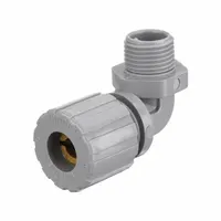 Liquid Tight Cord Connector: Nylon, 1/2 in MNPT, 0.13 in to 0.19 in, Gray (MPN NHC1020CR)