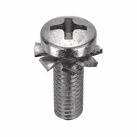 SEMS Screw: External Tooth, M4x0.70 Thread Size, 12 mm Lg, Stainless Steel, Plain, Pan, 10 PK (MPN MPPJAX04012-010P1)