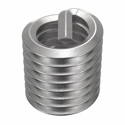 HELI-COIL Helical Insert: Tanged Tang Style, Free-Running, 3/8"-16 Thread Size, Plain - Free-Running Tanged Helical Inserts