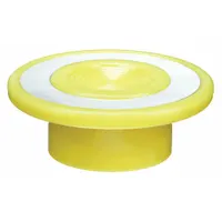 SCHNEIDER ELECTRIC Mushroom Head: 30 mm Panel Size, Illuminated, Non-Metallic, Yellow (MPN 9001Y22)