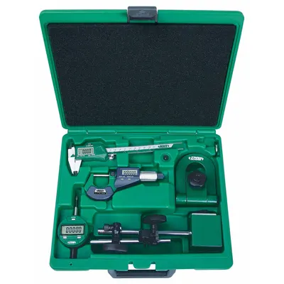 INSIZE Precision Measuring Tool Kit: 3 Pieces, Digital Caliper - Caliper & Micrometer Precision Measuring Tool Kits