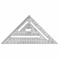 JOHNSON LEVEL Rafter Angle Square: 7/16 in Center-to-Edge Heel Wd, 1/4 in, Top, 7 in Square Size (MPN RAS-1B)