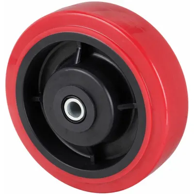 OEM Caster Wheel: 6 in Wheel Dia - Polyurethane Tread on Plastic Core Wheels