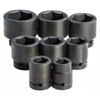 PROTO Impact Socket Set: 1 in Drive Size, Small Set (0-50 pieces) Set Size, 8 Pieces, (8) 6-Point (MPN J76103)