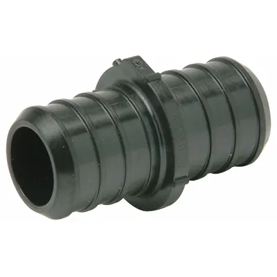ZURN Barbed Fitting Coupling: 1 in ID x 3/4 in ID Size, Barbed x Barbed, Polymer - Crimp-On Polymer Barbed Tube Fittings