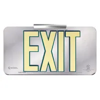 Photoluminescent Exit Sign with Universal Wall/Ceiling Mounting Kit: Plastic, Not Retroreflective (MPN 4240-00-NIB-0270)