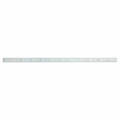 STARRETT Steel Rule, Flexible: C316R-12, 12 in, 0.02 in Thick, 1/100 in/1/64 in - Steel Rulers