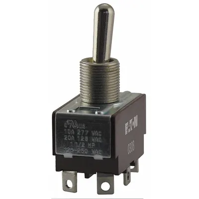 EATON Toggle Switch: 3 Position, 3 Connections, SPDT, Spade Terminals Connection - Panel-Mount Toggle Switches