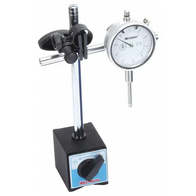 WESTWARD Dial Indicator & Mag Base Set: 0 in to 1 in, Inch, Plunger - Dial Indicator & Base Sets