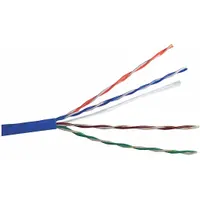 CAROL Category Cable: 100 ft Cable Lg, 24 AWG, Riser, Blue, PVC, Std, CR5.30.07, 1/4 in Outside Dia
