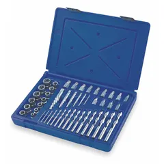 IRWIN Screw Extractor Set: 48 Pc, Multi-Spline Extractor/Spiral Flute Extractor (MPN 3101010). Key specifications — attr1030229: IRWIN; attr1030235: #3; attr1030236: M2.5 to M22; attr1030241: 1/8 in; attr1030246: 3101010; attr1075326: 1/8 in to 7/8 in.