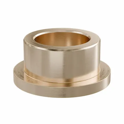 BUNTING BEARINGS Flanged Sleeve Bearing: Bronze, SAE 841, 5/8 in Bore, 7/8 in OD, 1/2 in Lg - Lubricated Food-Grade Metallic Flanged Sleeve Bearings