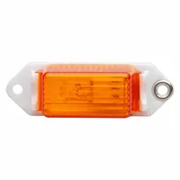 GROTE Clearance Marker Lamp: Clearance Light, Incandescent, Rectangular, Amber, Screw, P2 SAE Lens (MPN 46883)