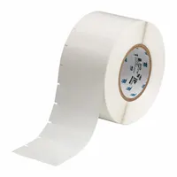 Pre-Cut Label Stock Roll: 1 in Label Ht, 3 in Label Wd, 1 in Roll Lg, Autoclavable Polyester, Clear (MPN THT-18-430-3)