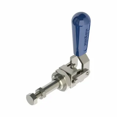 JERGENS Straight-Line Toggle Clamp: Through-Hole Base Mounting, Std Vertical Handle - Standard Straight-Line Toggle Clamps