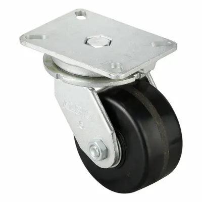 ALBION Plate Caster: Swivel, No Brake, Phenolic, 6 in Wheel Dia, 3 in Wheel Wd - Heavy-Duty Plate Casters