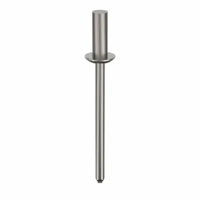 OEM Domed-Head Blind Rivet, 1/8 in dia, 1-8/17 in L, PK500 - Domed-Head Blind Rivets