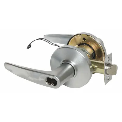 STANLEY SECURITY SOLUTIONS Door Lockset: Storeroom Lever Locksets, Chrome, ADA Compliant - Electric Lever Locksets