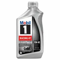 MOBIL Mobil 1 Racing is a fully synthetic, biodegradable gasoline engine oil with SAE 10W-40 grade. Formulated for high-performance motorcycle engines, it provides wear protection and thermal stability under extreme operating conditions. Suitable for racing and demanding street applications