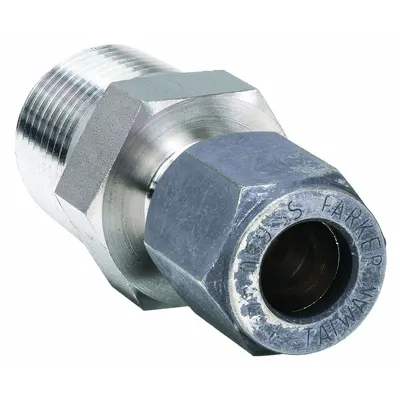PARKER 4-4 FBZ-SS CPI™ Single-Ferrule Stainless Steel Compression x MNPT Adapter - Single-Ferrule Stainless Steel Fittings