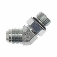 Stainless Hydraulic Adapter: 3/4"-16 Thread Size, 1/2 in x 1/2 in Fitting Size, Male x Male, Swivel (MPN 6802-08-08-NWO-SS)