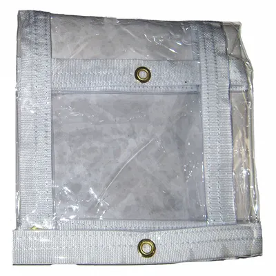 MAURITZON Tarp: 9.75 ft Lg, 9.75 ft Wd, Heavy Duty, 20 mil, Vinyl, Clear, 18 oz/sq yd - Vinyl Tarps