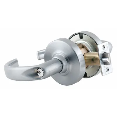 SCHLAGE Door Lockset: Storeroom Lever Locksets, Chrome - Electric Lever Locksets