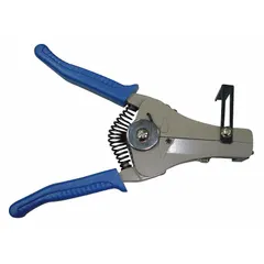 This wire stripper is designed for stripping insulation from solid copper wire in the range of 22 AWG to 8 AWG. It features a standard cushion grip for comfortable handling. Suitable for electrical wiring tasks where solid wire is used.