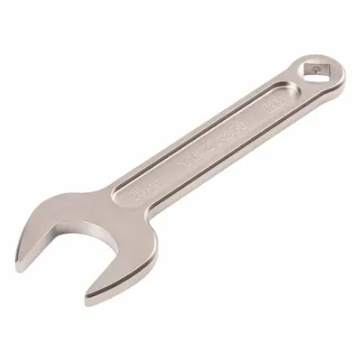 TEKTON Open End Wrench: Chromium Molybdenum Steel, Satin, 26 mm Head Size - Metric, Single End, Open End Wrenches