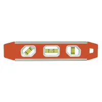JOHNSON LEVEL Torpedo Level: Level, Plumb & 45° Angle, Torpedo, 9 in Overall Lg, Top & Side Read (MPN 1421-0900)
