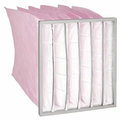 OEM Pocket Air Filter: 24 in x 24 in x 36 in, MERV 13, Pink, Synthetic - MERV 13 Pocket Air Filters