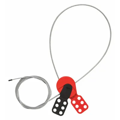 CONDOR Cable Lockout: Includes Cable, Steel - Squeeze-Handle Cable Lockouts