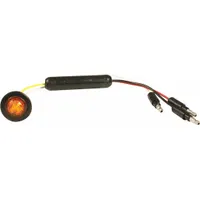 GROTE MicroNova DOT Clearance Marker Light: Clearance Light, LED, Round, Amber, Grommet (MPN 49363)