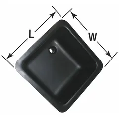 Polyethylene laboratory sink with a 16 by 16 inch bowl and 6 inch depth. Corrosion-resistant construction withstands chemical exposure. ADA compliant for accessible use. Suitable for general laboratory washing tasks.