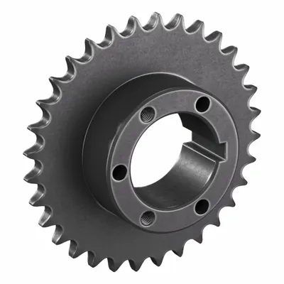TSUBAKI Sprocket: For 40 Chain, 32 Teeth, 5.101 in Pitch Dia, 5.377 in Outside Dia - Size 40 Bushed-Bore Roller Chain Sprockets