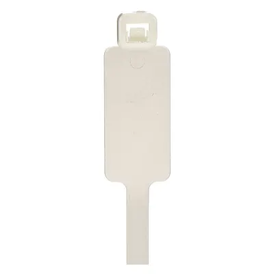 TY-RAP Cable Tie: 7 1/2 in Nominal Lg, 1 3/4 in Nominal Max. Bundle Dia., Parallel to Tie - Horizontal Flag Identification Cable Ties