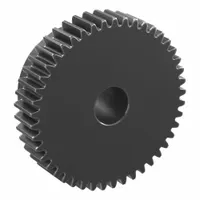 Spur Gear: Module m 1, 45 Teeth, 10 mm Bore Dia, Black Oxide Coated Carbon Steel, 20° Pressure Angle (MPN SS1-45)