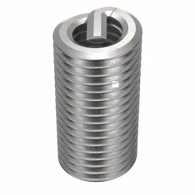 HELI-COIL Helical Insert: Tanged Tang Style, Free-Running, M3-0.50 Thread Size, Plain - Free-Running Tanged Helical Inserts