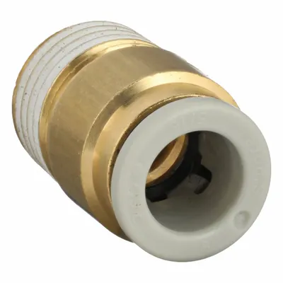 SMC KQ2S08-02AS Push-to-Connect x BSPT Adapter - Polybutylene & Brass Tube Fittings