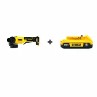 Angle Grinder: 4 1/2 in Wheel Dia, Brushless Motor, 2.0 Ah, 20V DC, Std Head, Barrel Grip Grip (MPN DCG408B/DCB203)