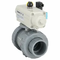 HAYWARD FLOW CONTROL Pneumatically Actuated Two-Way Ball Valve: 2 in, CPVC, Air to Spring (MPN PSSTBH220STVA9)