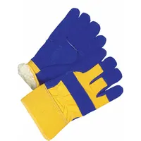BDG Leather Gloves: Premium, Work Glove, Cowhide, Wing Thumb, Safety Cuff, Acrylic, Acrylic, 1 PR (MPN 30-9-428A)