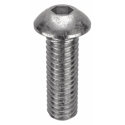 FOREVERBOLT Socket Head Cap Screw: 5/16"-18 Thread Size, 1 in Lg, Button, NL-19, Stainless Steel - Button Head Socket Cap Screws