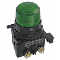 EATON Pilot Light: 30 mm Panel Mounting Size, Green, LED, 24 V AC/DC Max Volt Rating (Supply) (MPN E34FB197LGP24)
